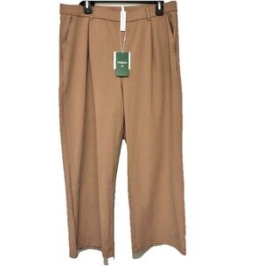 NEW Halara Flex Women's High Waisted Side Pocket Trousers Pants XL Beige